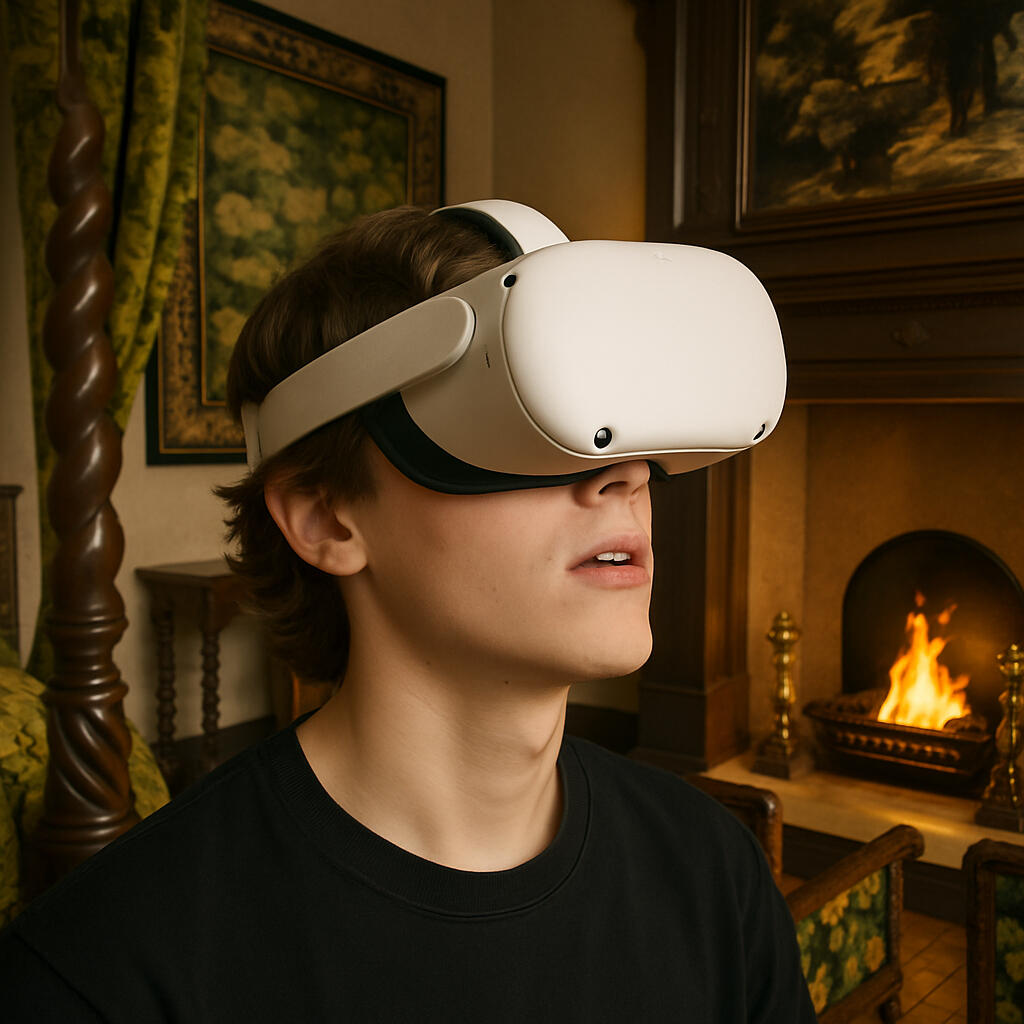 Visite virtuelle avec casque VR